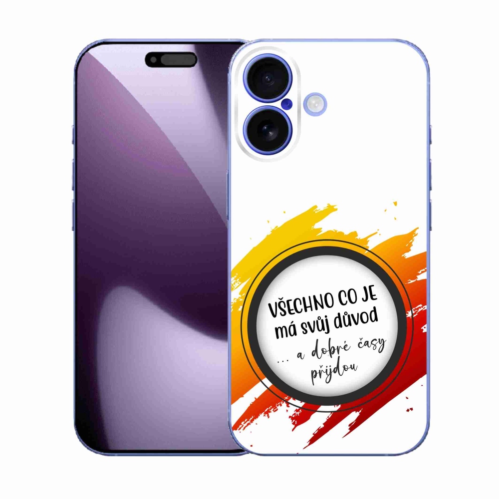 Gélový kryt mmCase na iPhone 17 - citát 3 biele pozadie