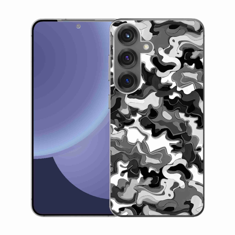 Gélový kryt mmCase na Samsung Galaxy S25 - maskáčový vzor 3