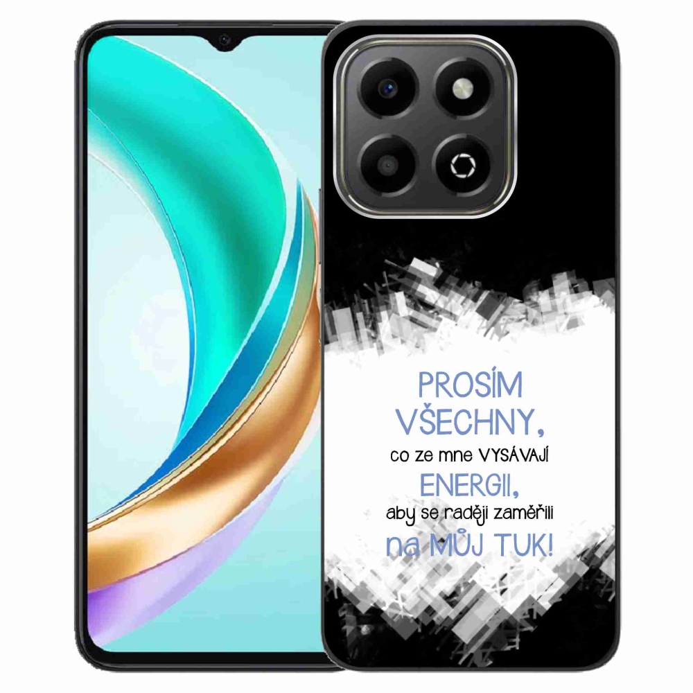 Gélový kryt mmCase na Honor X6b - vtipný text 1 modrý