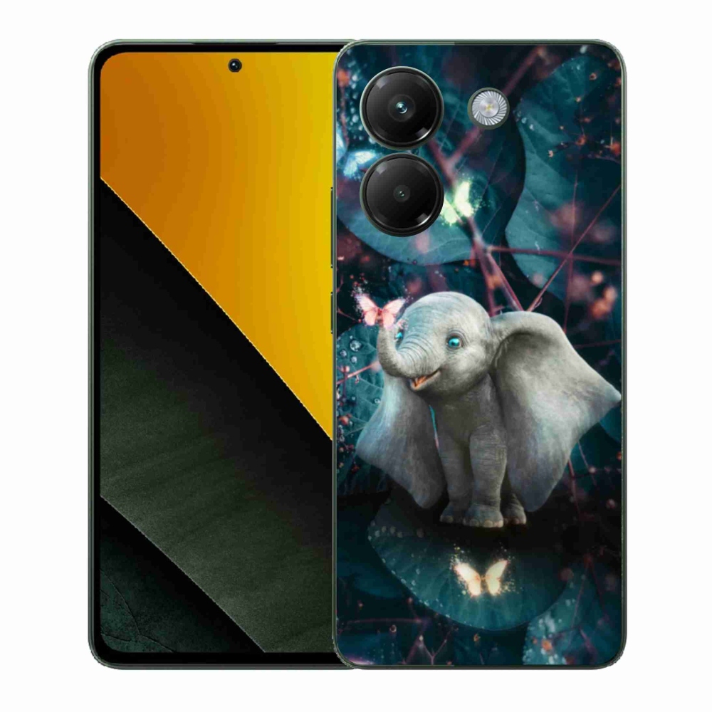 Gélový kryt mmCase na Xiaomi Poco M7 Pro 5G - roztomilý slon