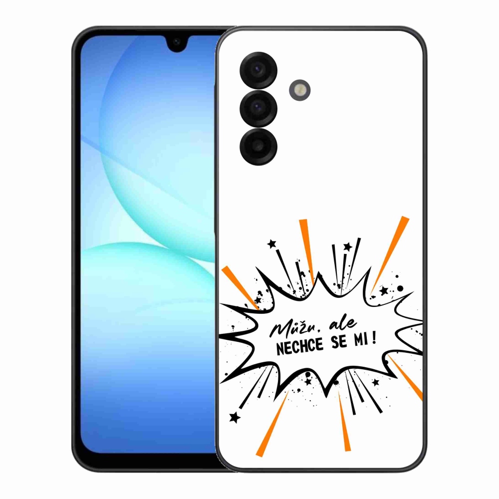 Gélový kryt mmCase na Samsung Galaxy A17 4G/5G - vtipný text 11 biele pozadie