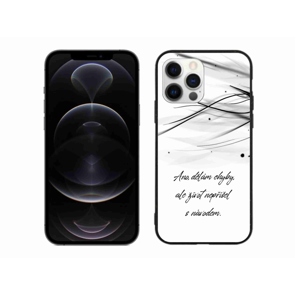 Gélový kryt mmCase na iPhone 12 Pro Max - citát biele pozadie