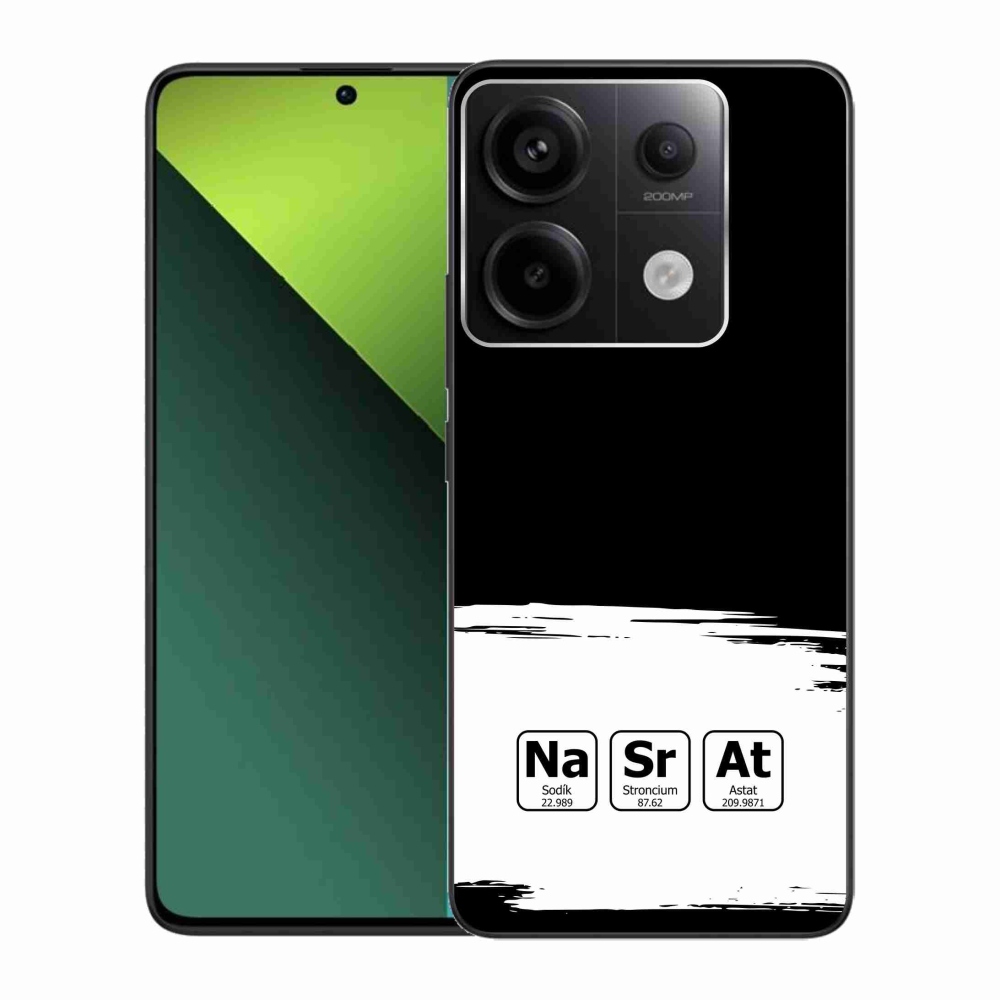 Gélový kryt mmCase na Xiaomi Redmi Note 13 Pro 5G/Poco X6 5G - chemické prvky bieločierne pozadie