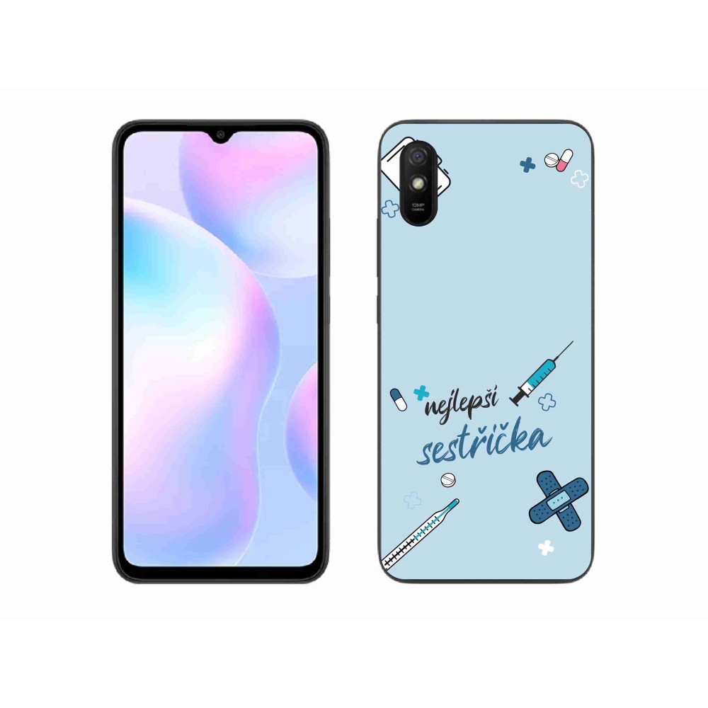Gélový kryt mmCase na Xiaomi Redmi 9AT - najlepšia sestrička modré pozadie
