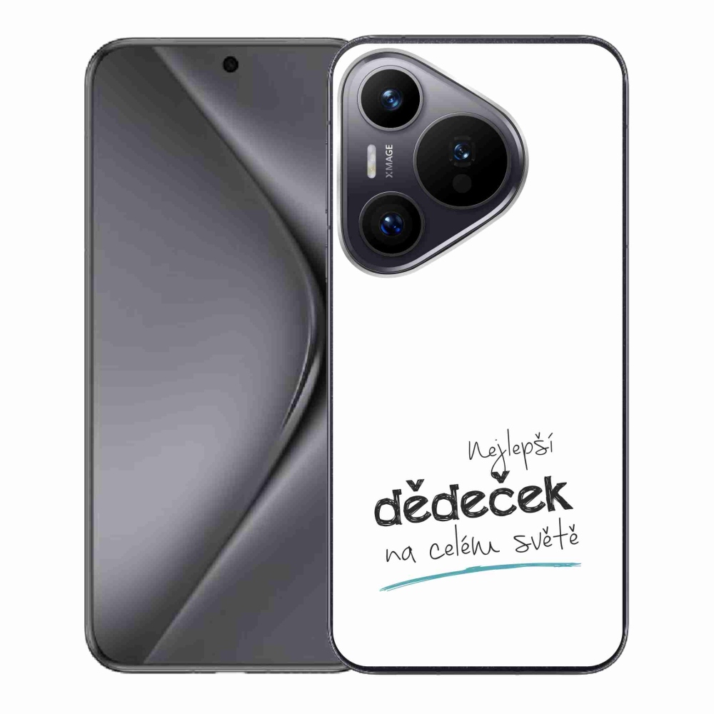 Gélový kryt mmCase na Huawei Pura 70 - najlepší dedko 3 biele pozadie