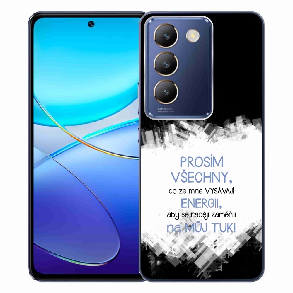 Gélový kryt mmCase na Vivo V40 SE 4G/5G - vtipný text 1 modrý