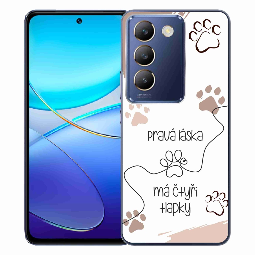 Gélový kryt mmCase na Vivo V40 SE 4G/5G - psí motív 1 biele pozadie
