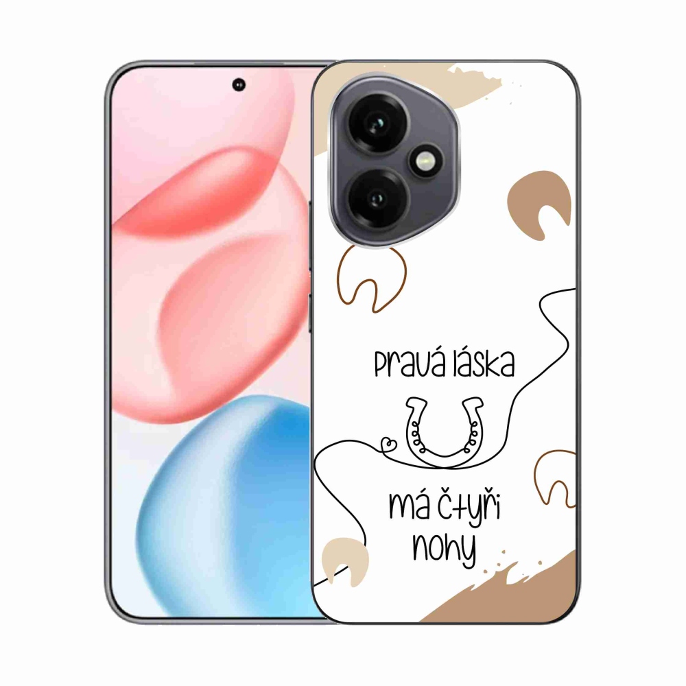 Gélový kryt mmCase na Honor 400 - konský motív biele pozadie