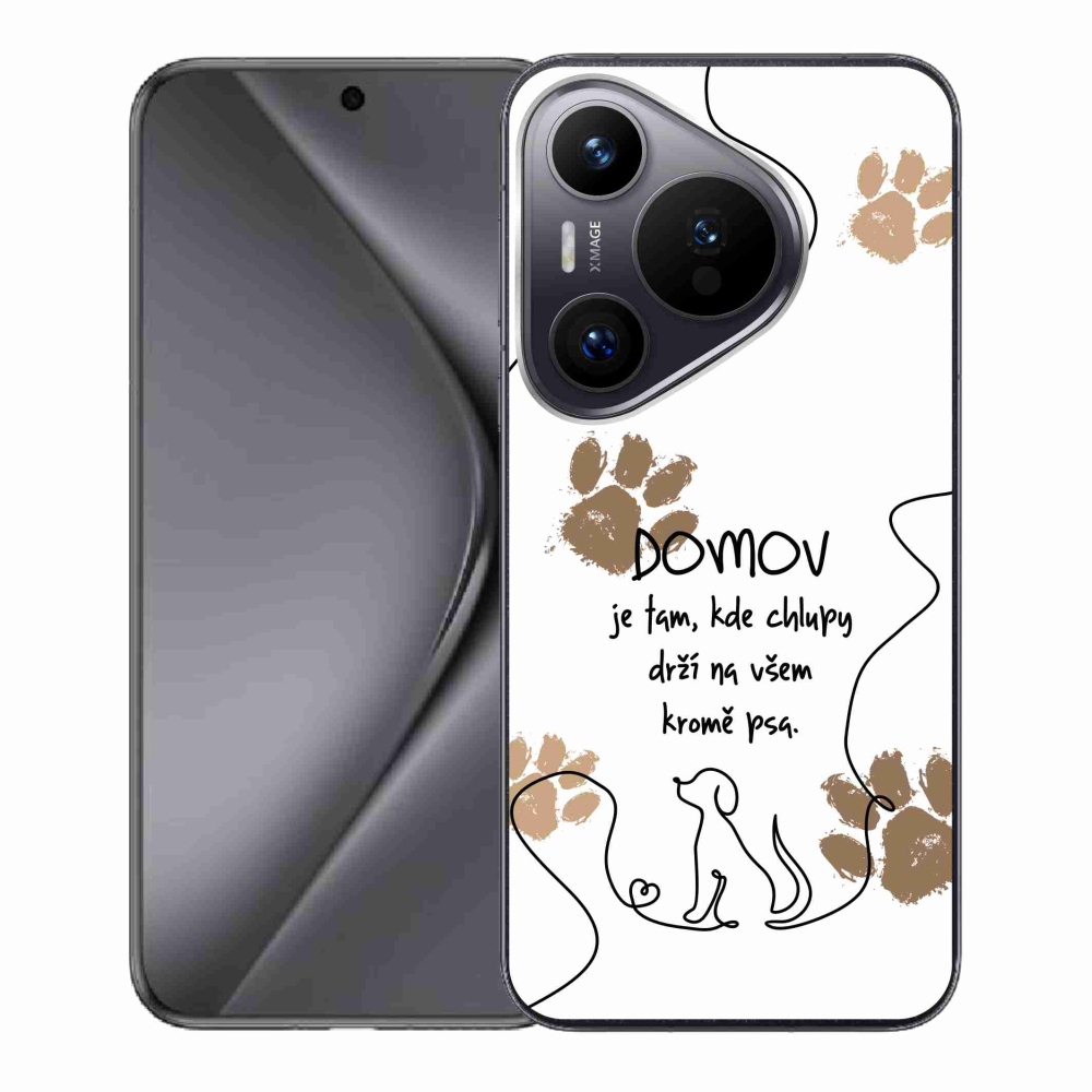 Gélový kryt mmCase na Huawei Pura 70 - psí motív biele pozadie
