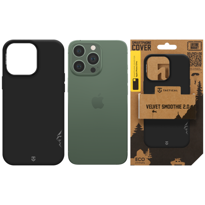 Tactical MagForce Velvet Smoothie 2.0 – puzdro pre Apple iPhone 13 Pro v farbe Asphalt