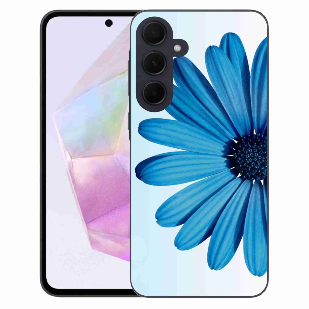 Gélový obal mmCase na Samsung Galaxy A35 5G - modrá margaréta