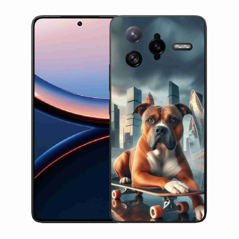 Gélový kryt mmCase na Xiaomi Poco F7 Ultra - pes na skateboarde