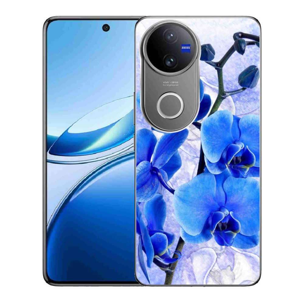 Gélový kryt mmCase na Vivo V50 5G - modré kvety