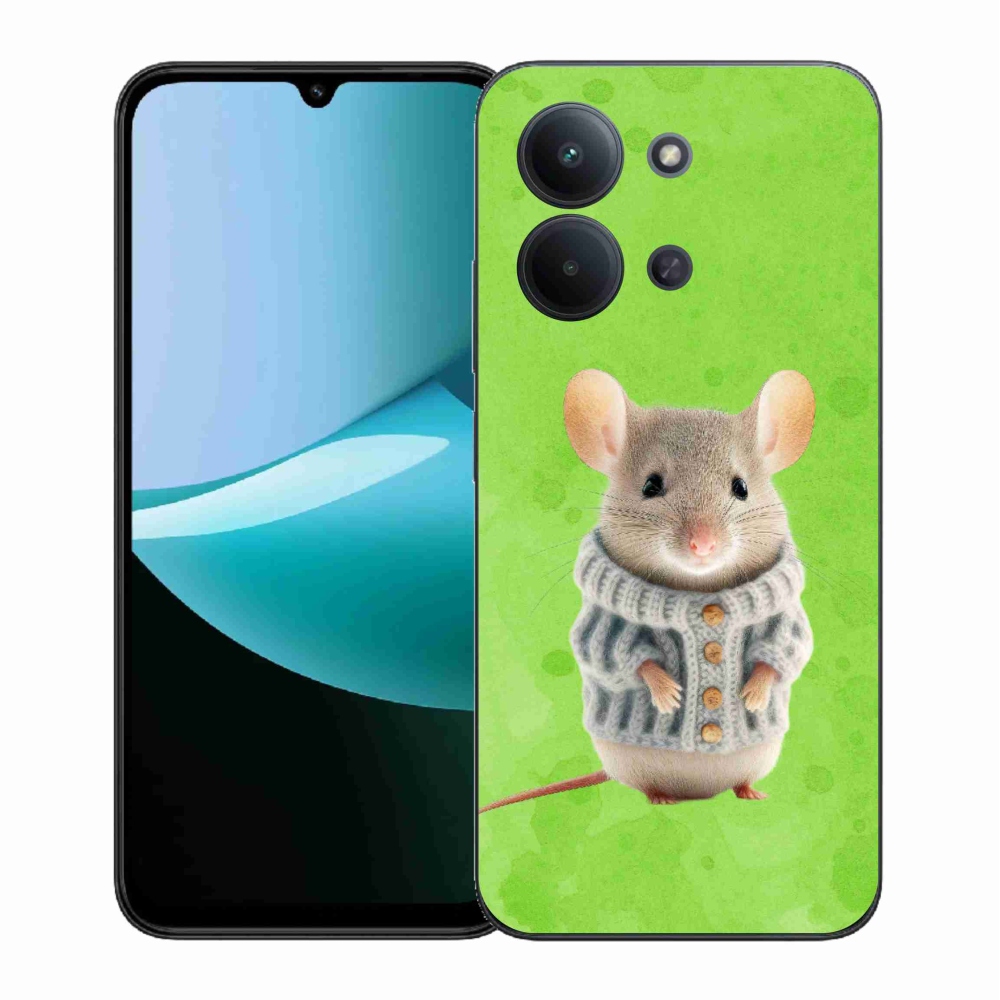 Gélový kryt mmCase na Xiaomi Redmi 15C 4G (171mm)/Poco C85 4G (171mm) - myška vo svetri