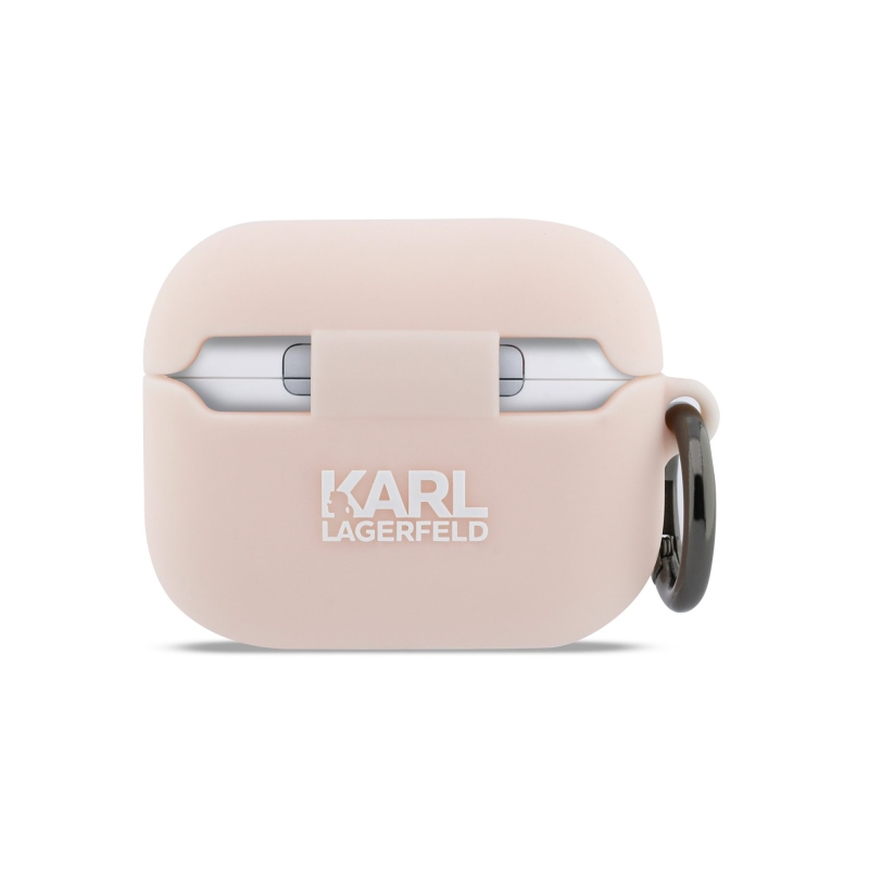 Karl Lagerfeld 3D logo NFT Choupette Head Silikónové puzdro pre AirPods Pro 3 Pink