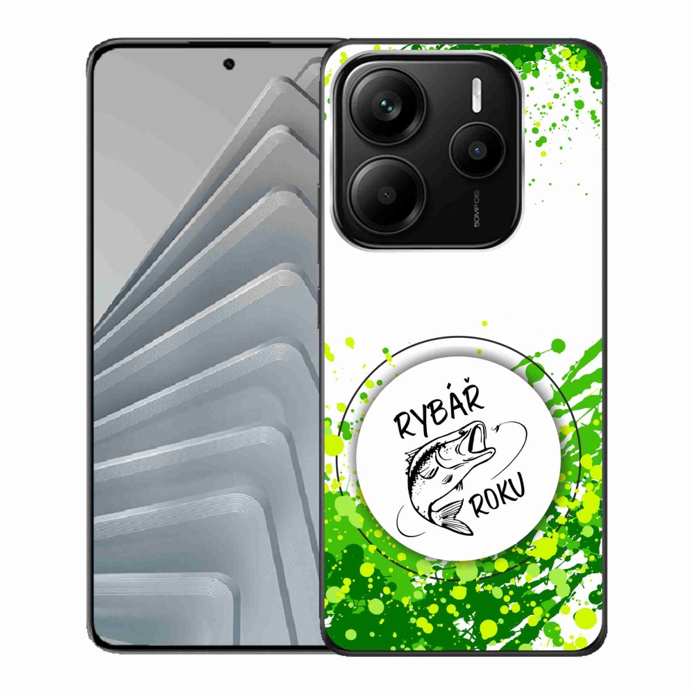 Gélový kryt mmCase na Xiaomi Redmi Note 14 5G - rybársky rok biele pozadie