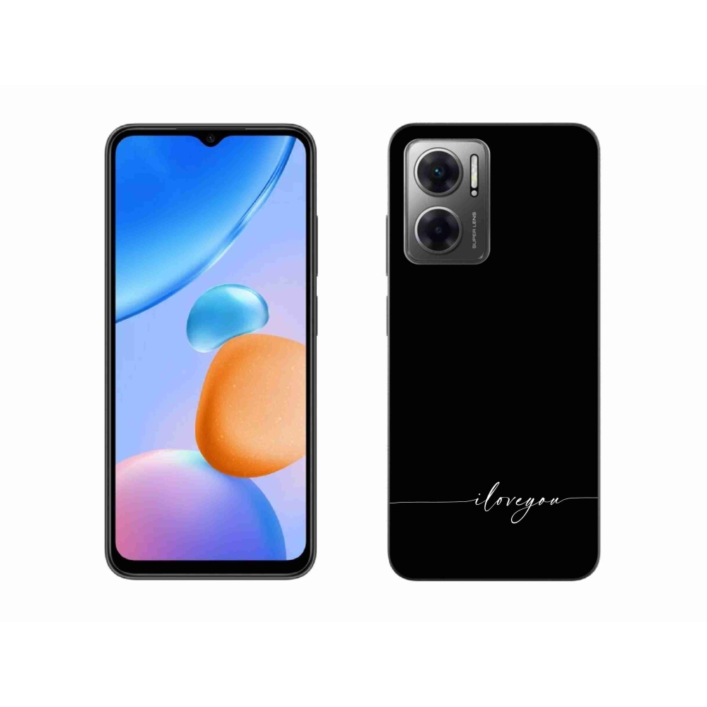 Gélový kryt mmCase na Xiaomi Redmi 10 5G - I love you čierne pozadie
