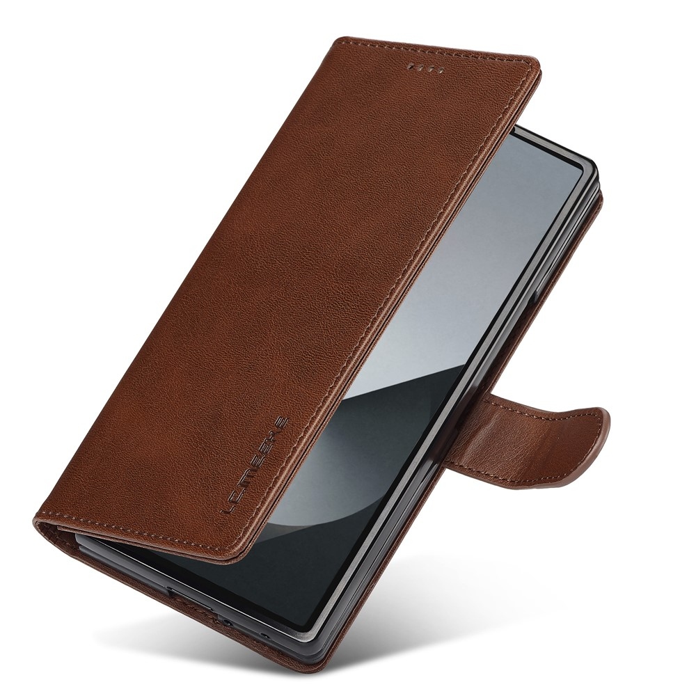 IMEEKE knižkové púzdro na Samsung Galaxy Z Fold7 5G - hnedé
