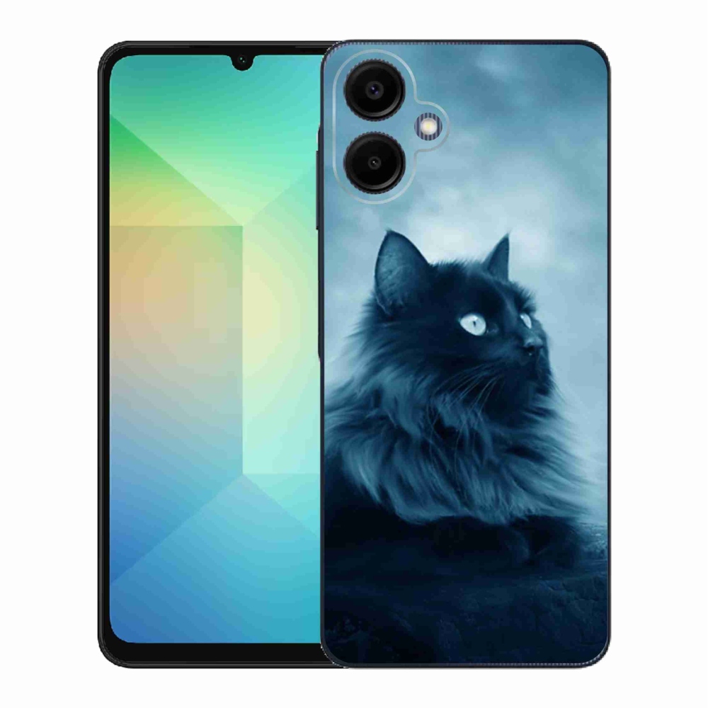 Gélový kryt mmCase na Samsung Galaxy A06 4G - čierna mačka 1