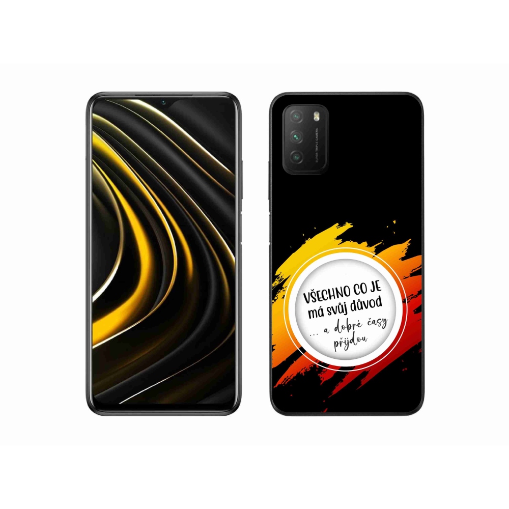 Gélový kryt mmCase na Xiaomi Poco M3 - citát 3 čierne pozadie