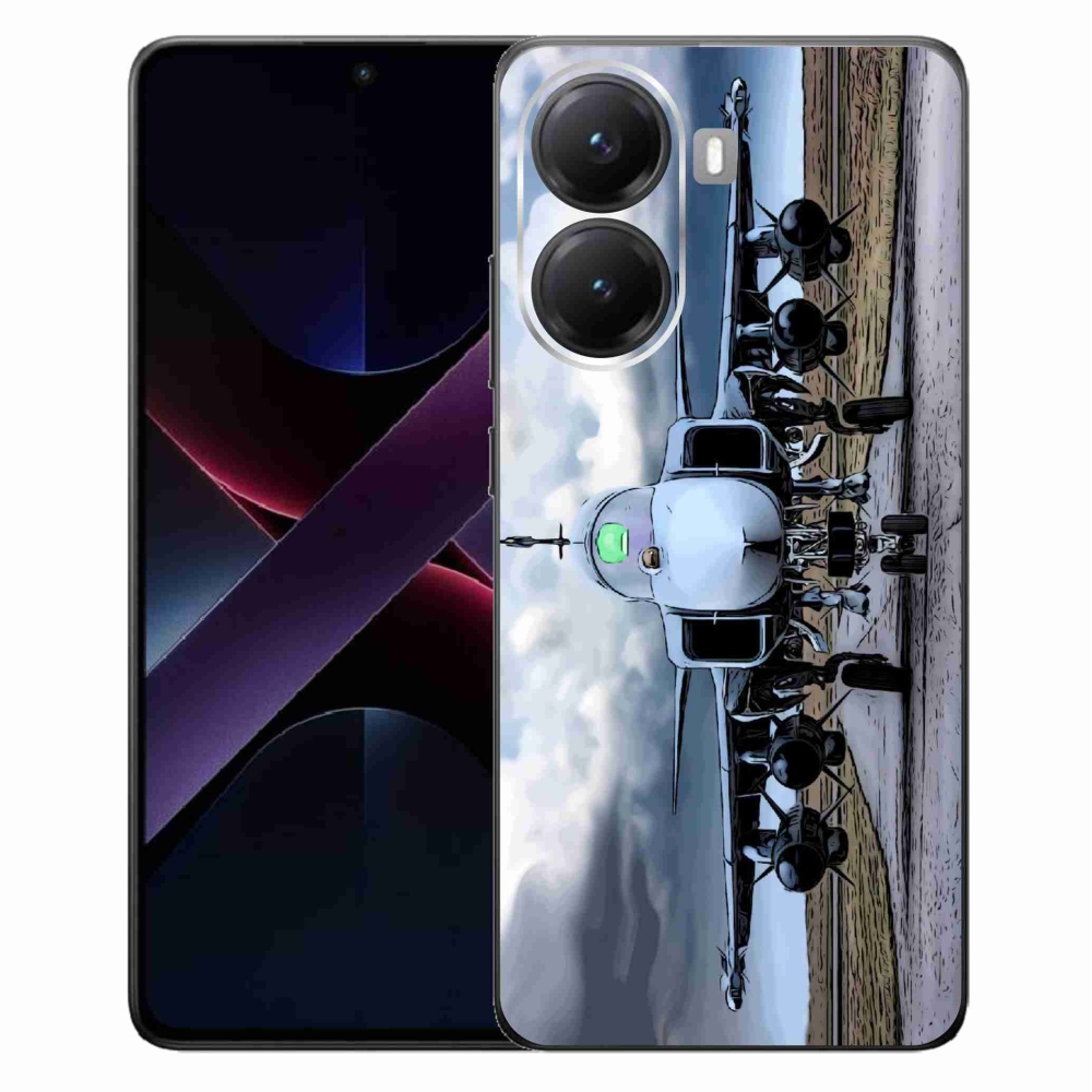 Gélový kryt mmCase na Xiaomi Poco X7 Pro 5G - vojenské lietadlo