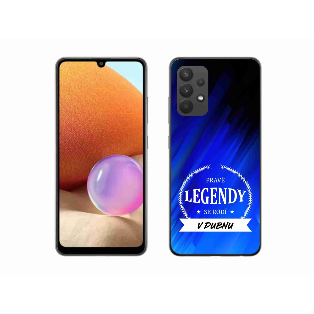 Gélový kryt mmCase na Samsung Galaxy A32 4G - legendy v apríli modré pozadie