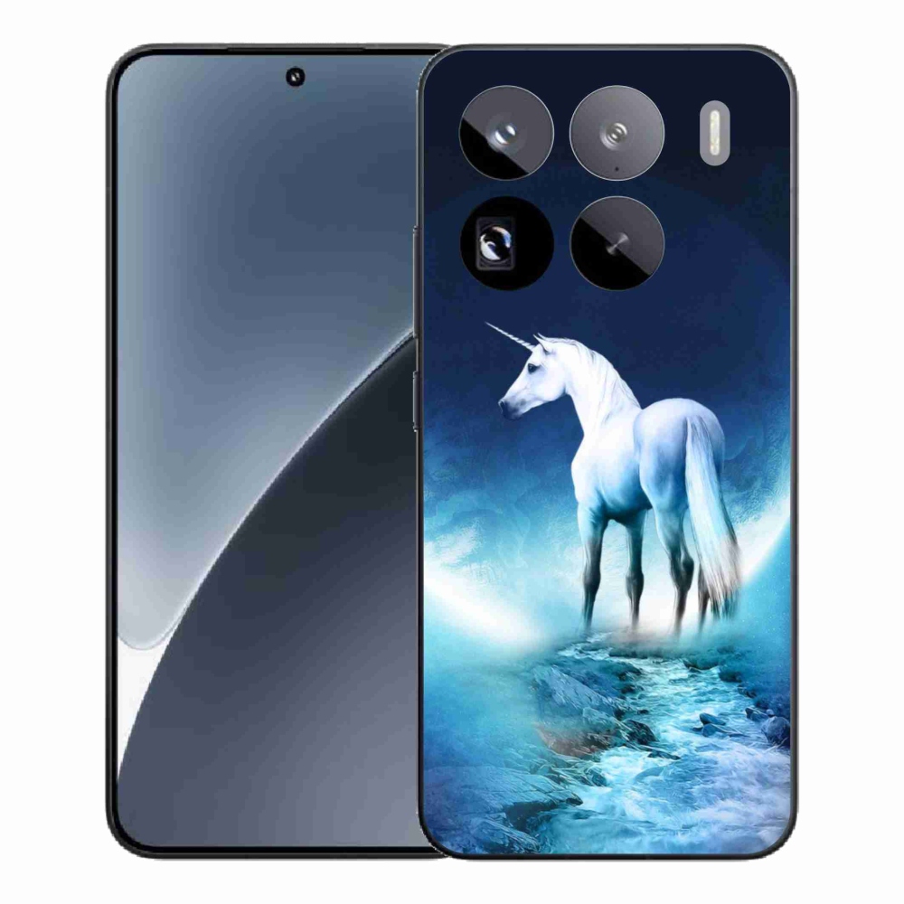 Gélový kryt mmCase na Xiaomi 15 Pro - biely jednorožec