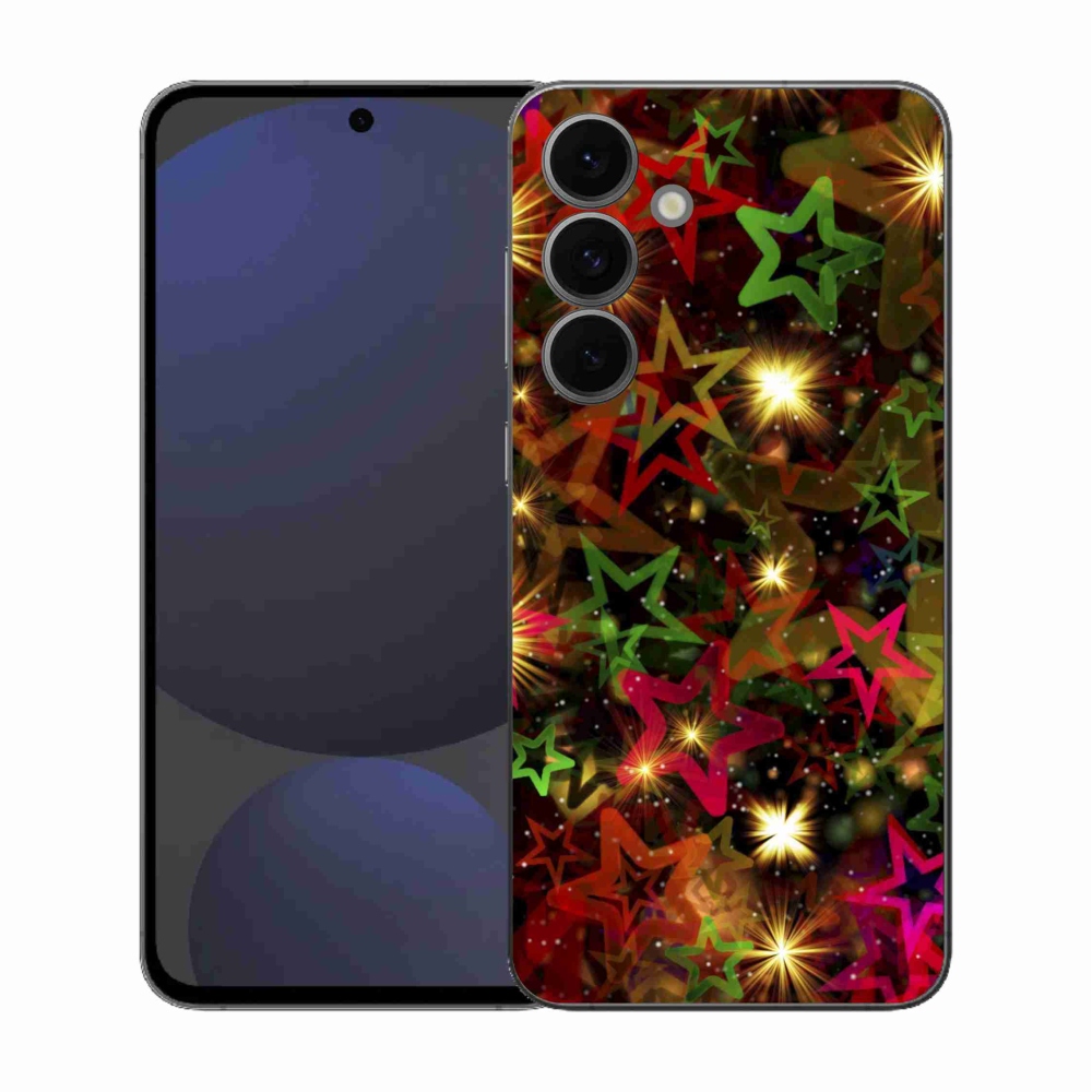Gélový kryt mmCase na Samsung Galaxy S25 FE - farebné hviezdičky