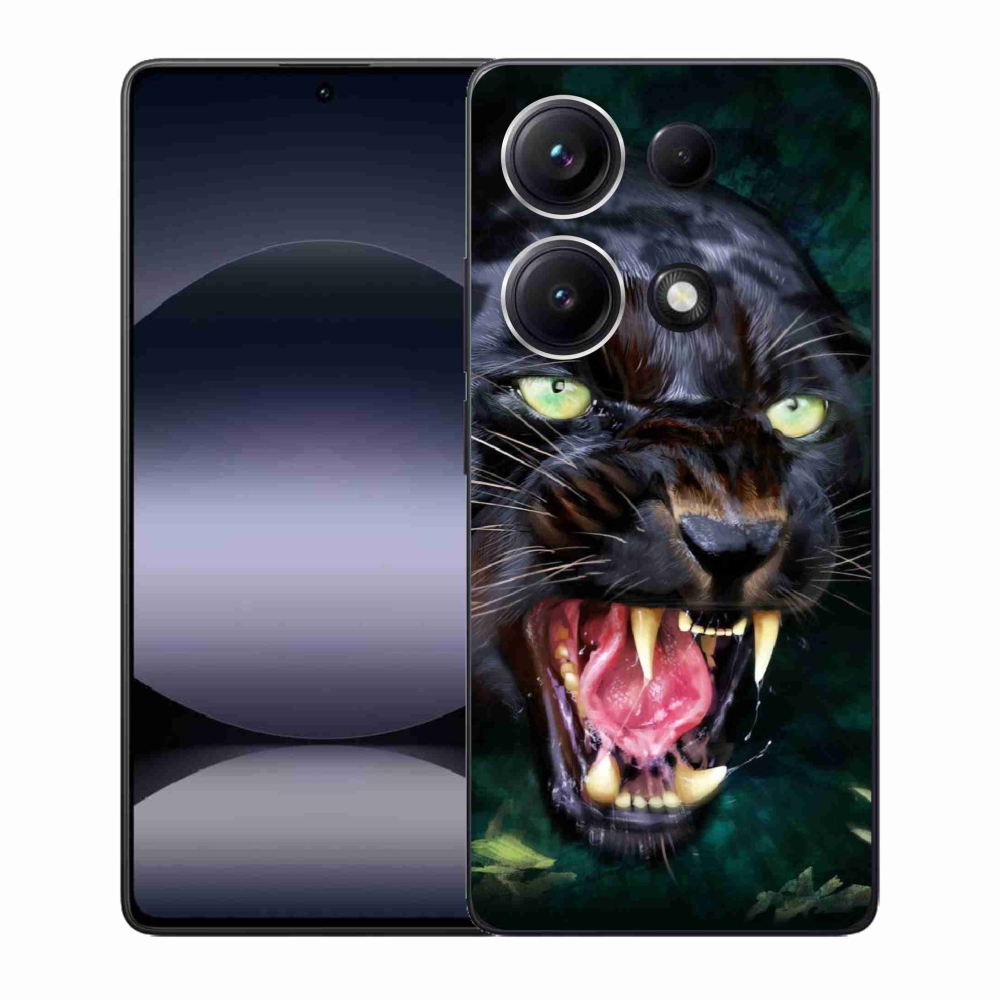Gélový kryt mmCase na Xiaomi Redmi Note 14S - rozzúrený čierny panter