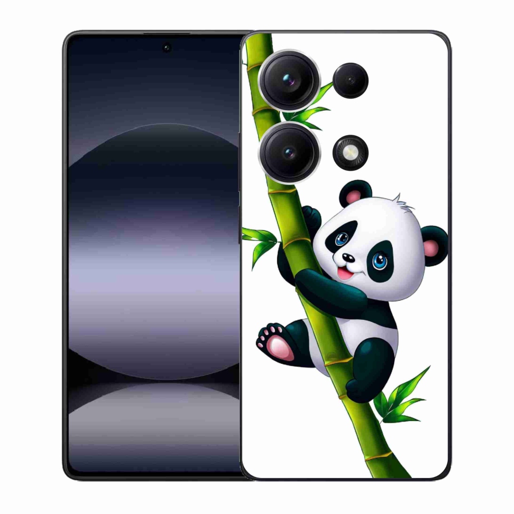 Gélový kryt mmCase na Xiaomi Redmi Note 14S - panda na bambuse