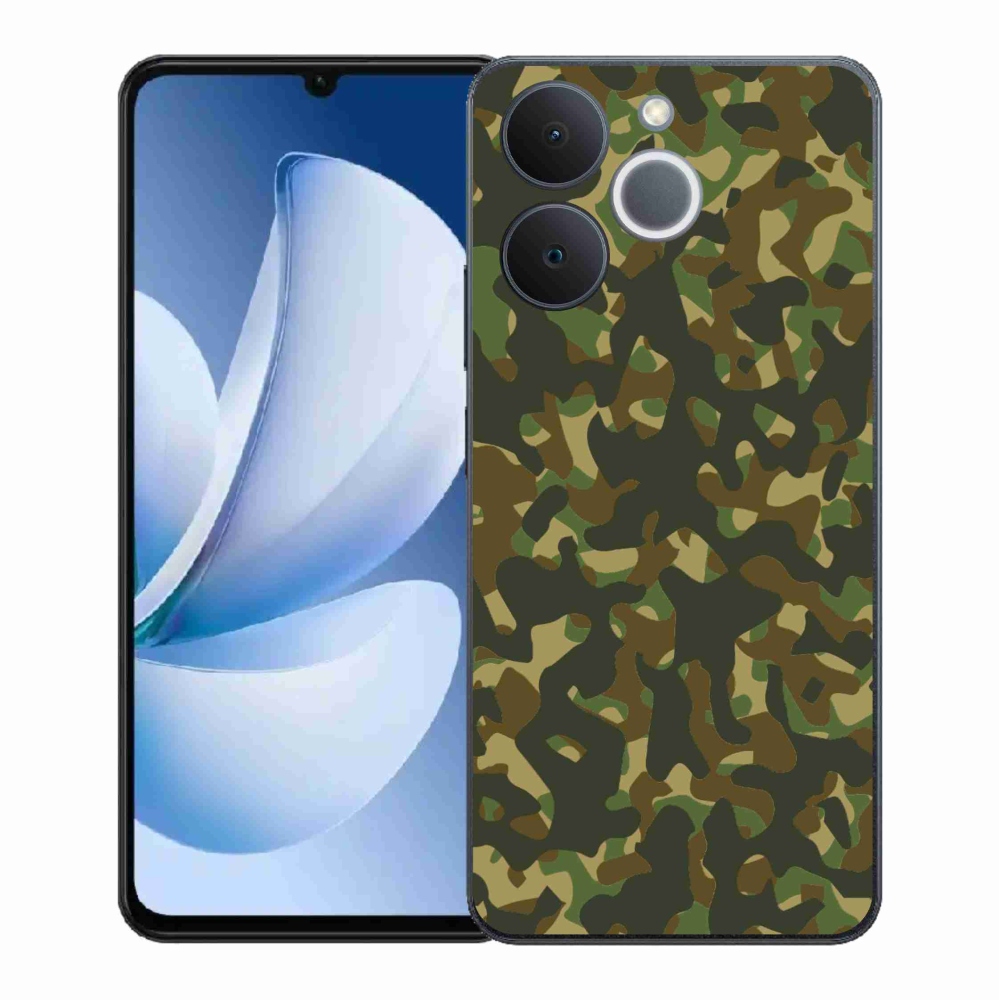 Gélový kryt mmCase na Realme Note 70T - maskáčový vzor 1