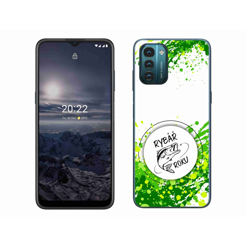 Gélový kryt mmCase na Nokia G11/G21 - rybár roka biele pozadie