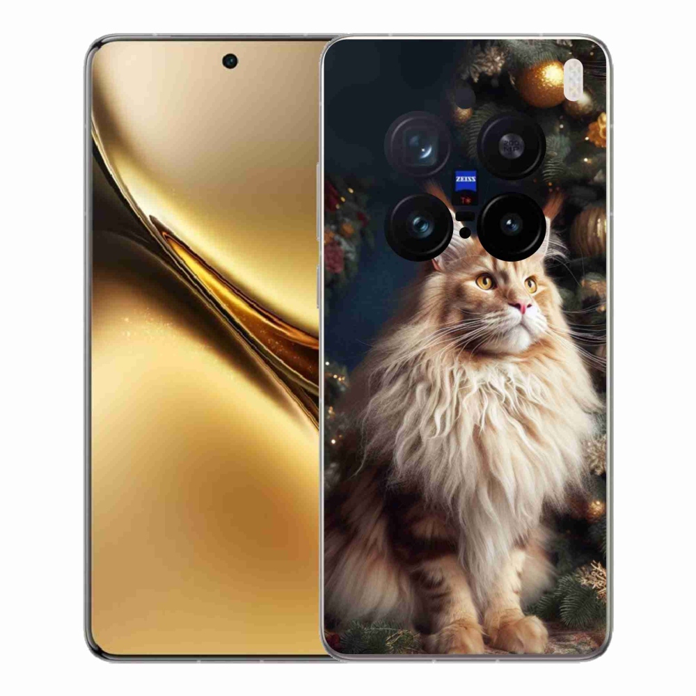 Gélový kryt mmCase na Vivo X200 Pro 5G - mačka pri stromčeku