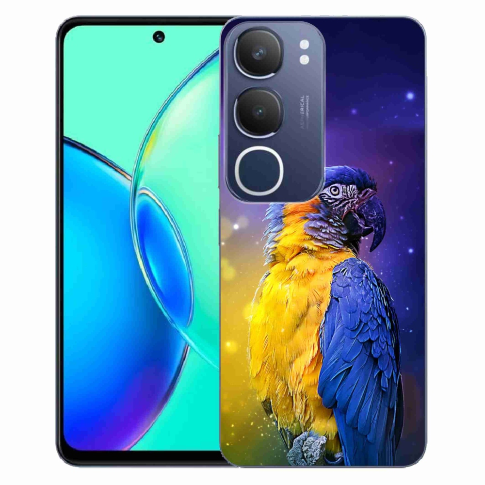 Gélový kryt mmCase na Vivo Y19s - papagáj ara 1
