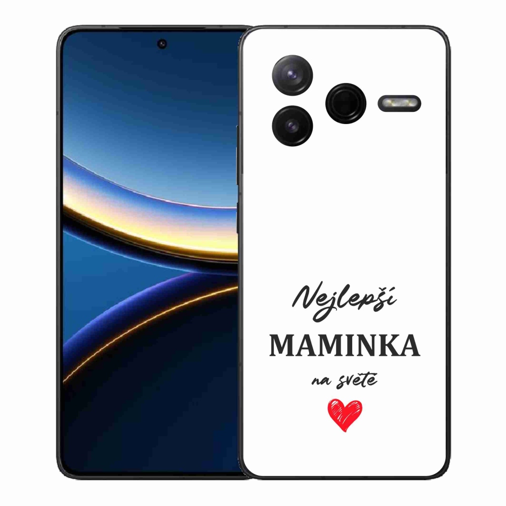 Gélový kryt mmCase na Xiaomi Poco F7 Pro - najlepšia mamička 1 biele pozadie