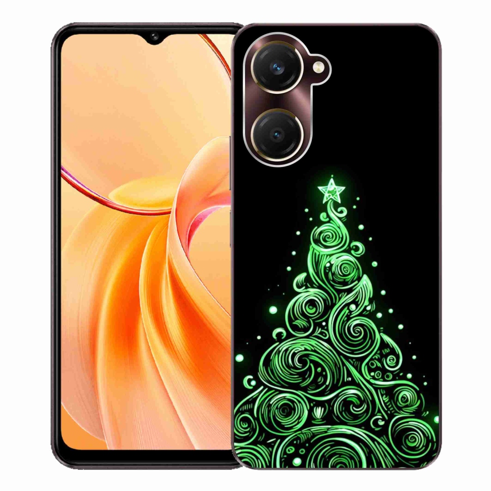Gélový kryt mmCase na Vivo Y28s 5G - neónový vianočný stromček 3