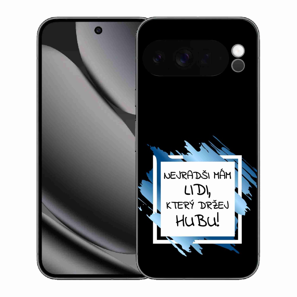 Gélový kryt mmCase na Google Pixel 10 Pro XL - vtipný text 7 bieločierne pozadie