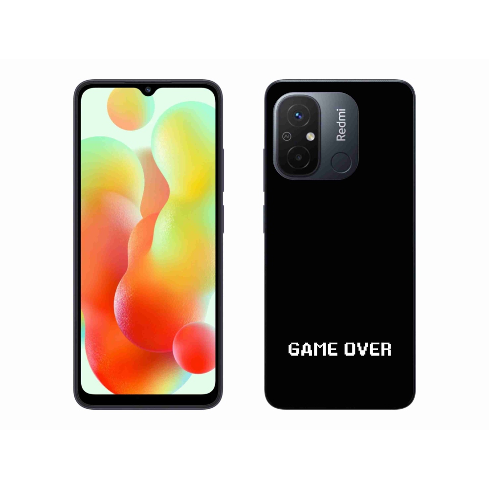 Gélový kryt mmCase na Xiaomi Redmi 12C - game over čierne pozadie