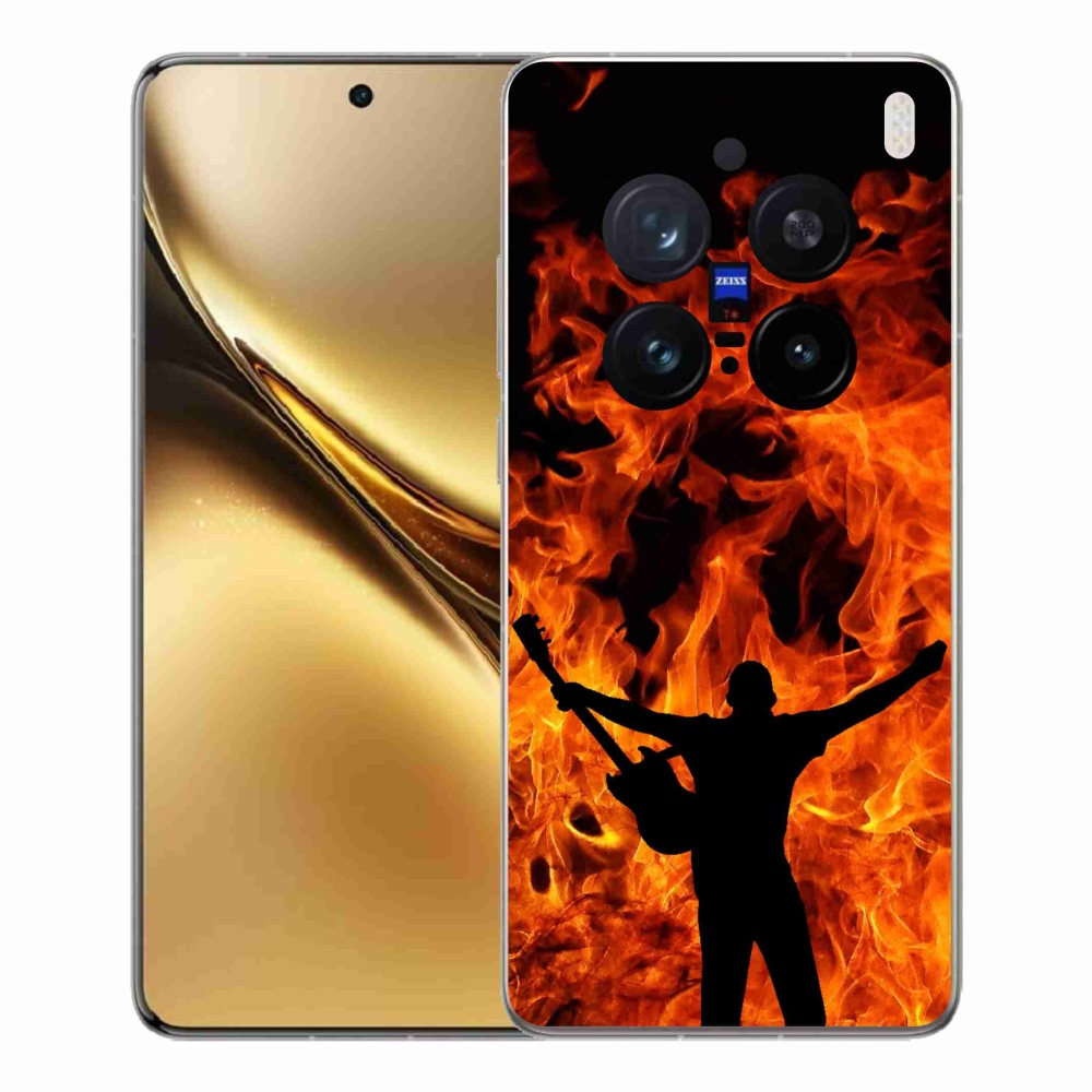 Gélový kryt mmCase na Vivo X200 Pro 5G - muzikant a oheň