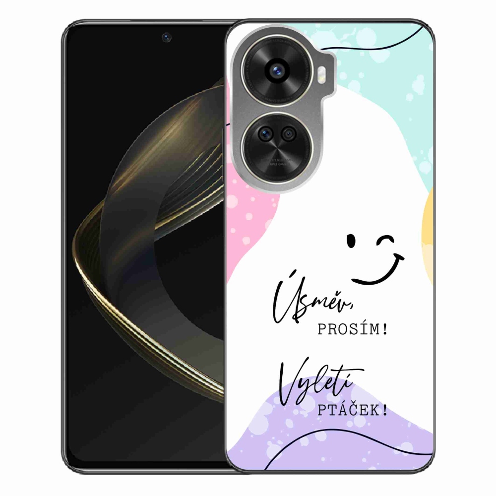 Gélový kryt mmCase na Huawei Nova 12 SE - vtipný text 4 biele pozadie