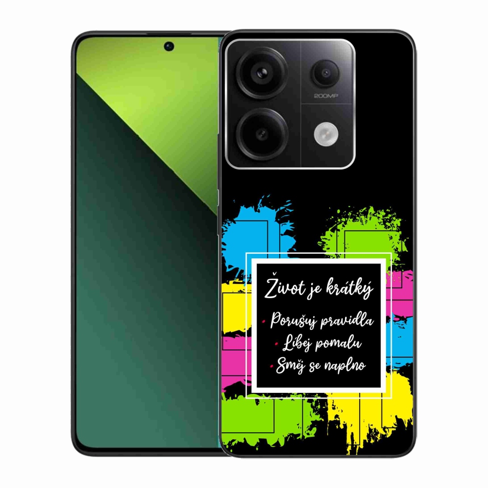 Gélový kryt mmCase na Xiaomi Redmi Note 13 Pro 5G/Poco X6 5G - citát 5 čierne pozadie