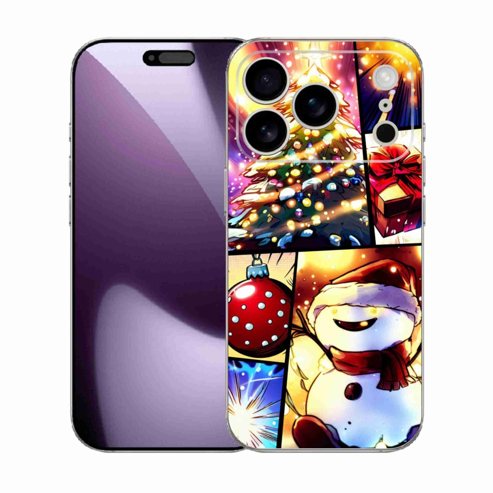 Gélový kryt mmCase na iPhone 17 Pro - vianočné motívy 1