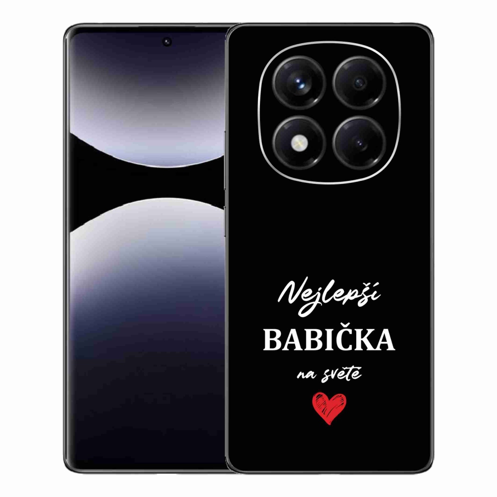 Gélový kryt mmCase na Xiaomi Redmi Note 14 Pro - najlepšia babička 1 čierne pozadie