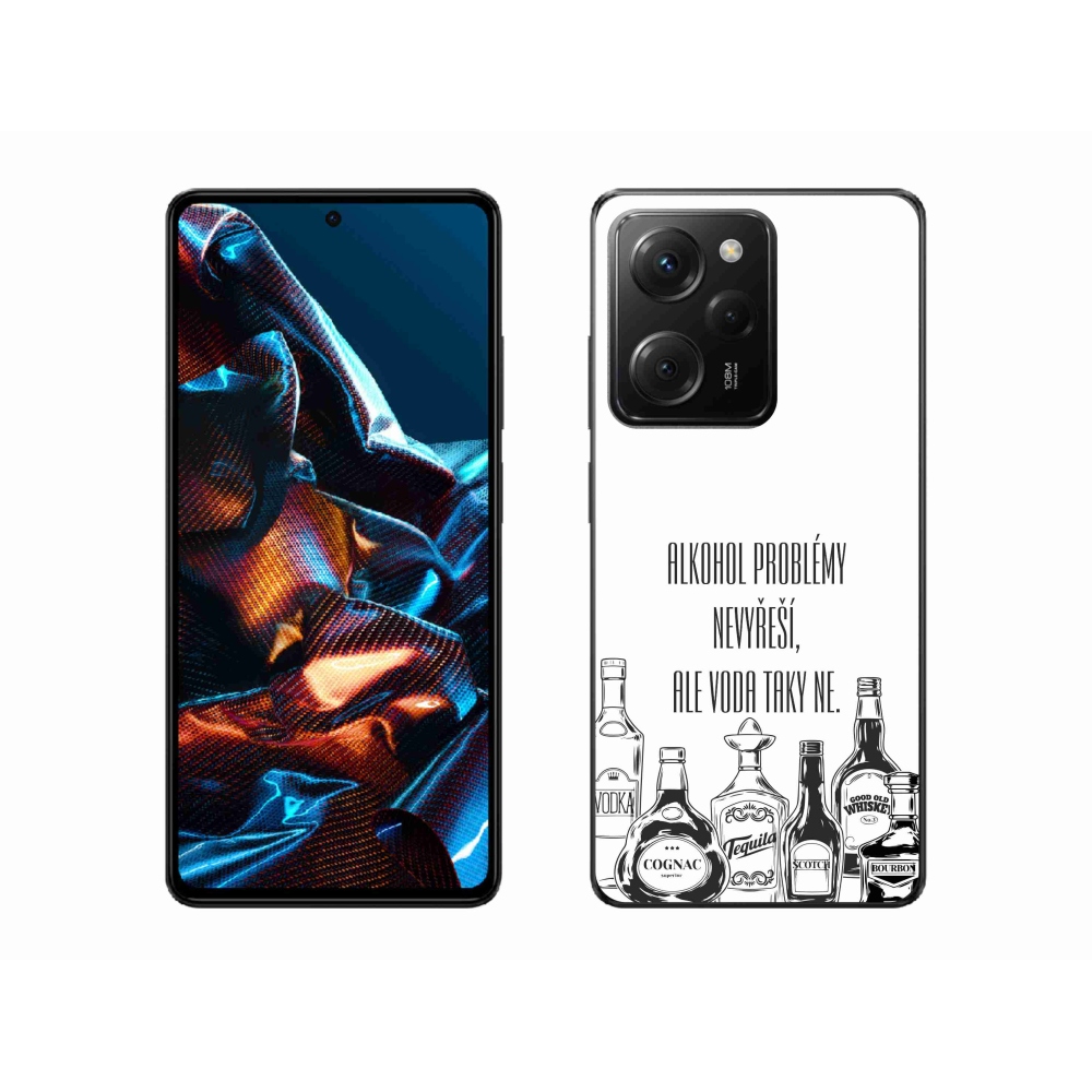 Gélový kryt mmCase na Xiaomi Poco X5 Pro 5G - vtipný text biele pozadie