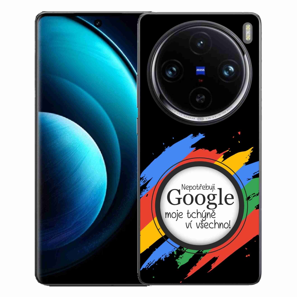 Gélový kryt mmCase na Vivo X100 Pro 5G - svokra vie všetko čierne pozadie