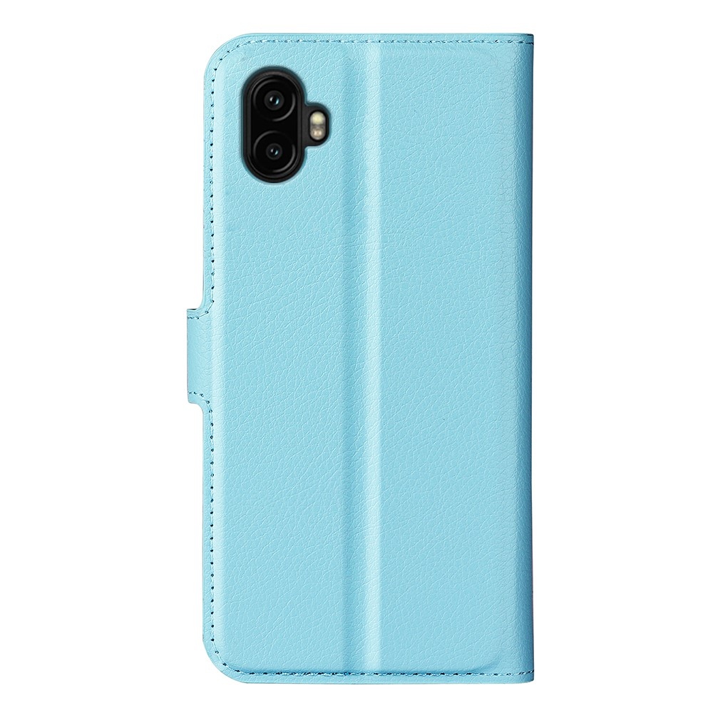Litchi knižkové púzdro na Samsung Galaxy Xcover 7 Pro - modré