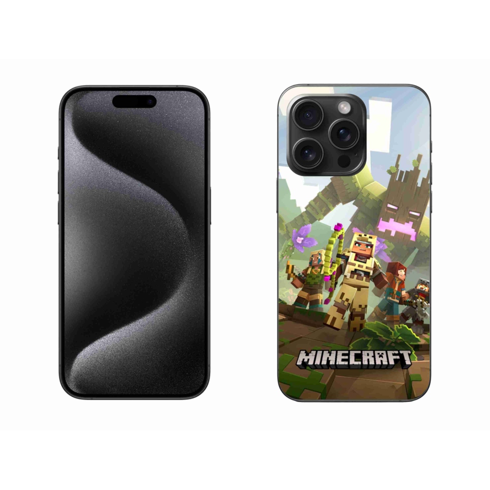 Gélový kryt mmCase na iPhone 15 Pro Max - minecraft 1