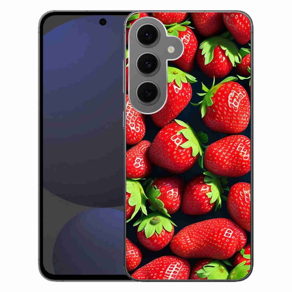Gélový kryt mmCase na Samsung Galaxy S24 FE - jahody