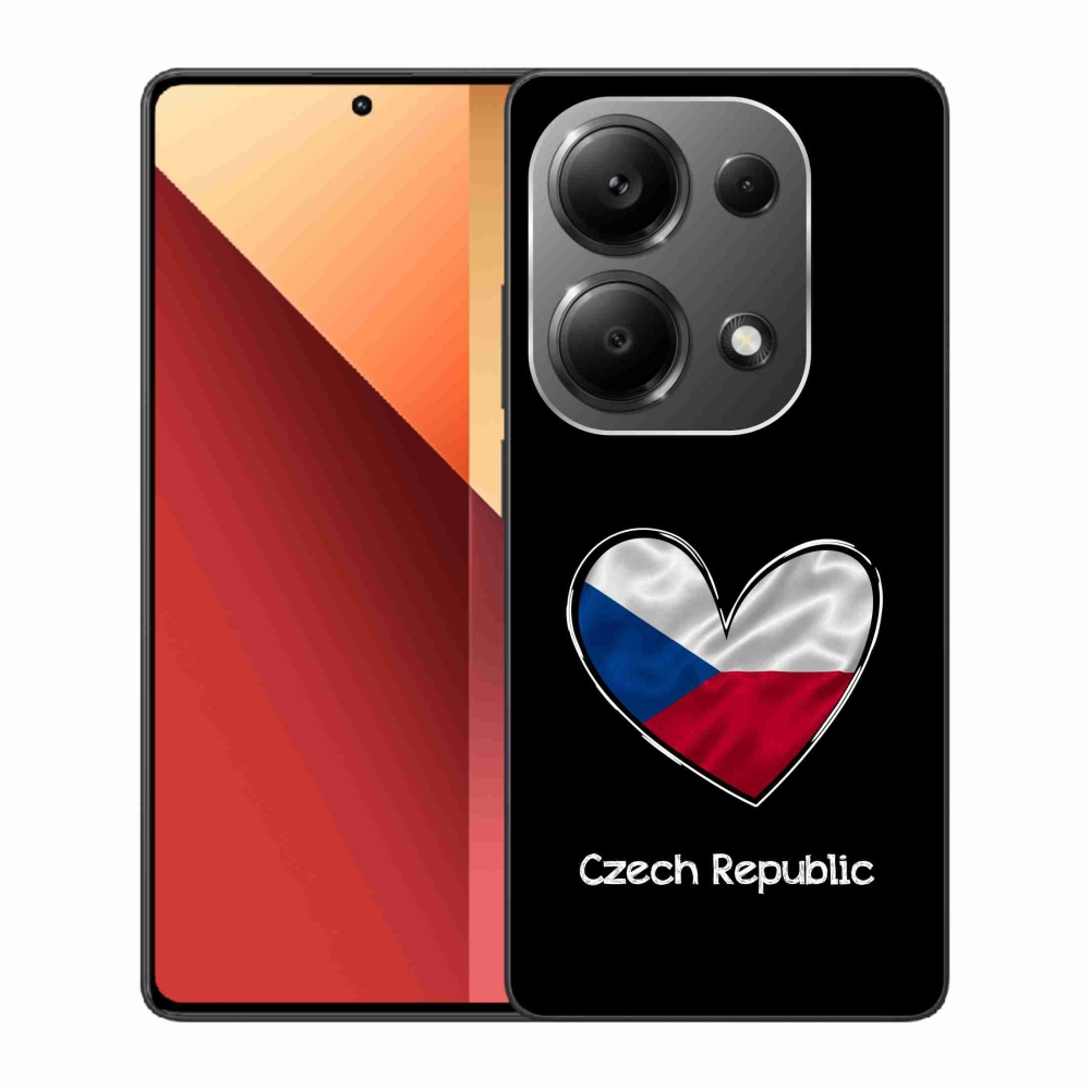 Gélový kryt mmCase na Xiaomi Redmi Note 13 Pro 4G/Poco M6 Pro - vlajka srdca čierne pozadie