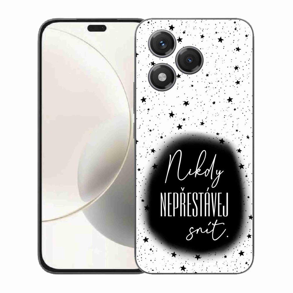 Gélový kryt mmCase na Honor 400 Lite - citát 1 čiernobiele pozadie
